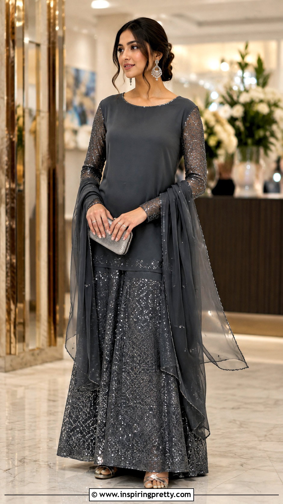 Sequin Lehenga With Long Top - 50 Lehenga With Long Top outfit ideas