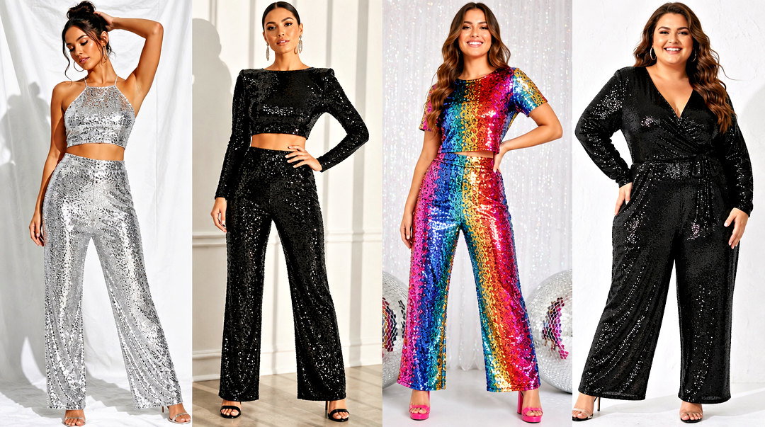 25 Sequin Pants And Top Sets for Show-Stopping Party Style