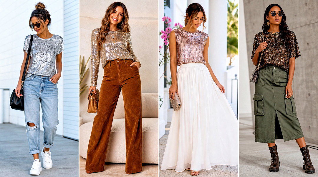50 Sequin Top Outfit Ideas for Dazzling Party Looks This Season