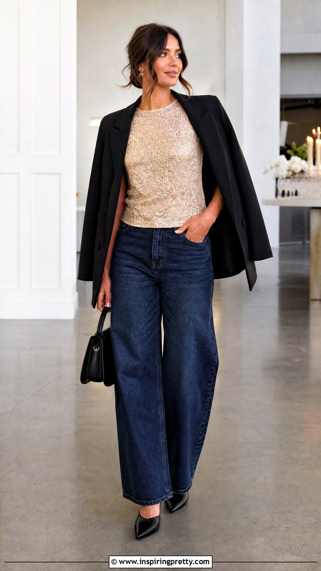 Sequin Top With Baggy Jeans - 50 tops to wear with baggy jeans