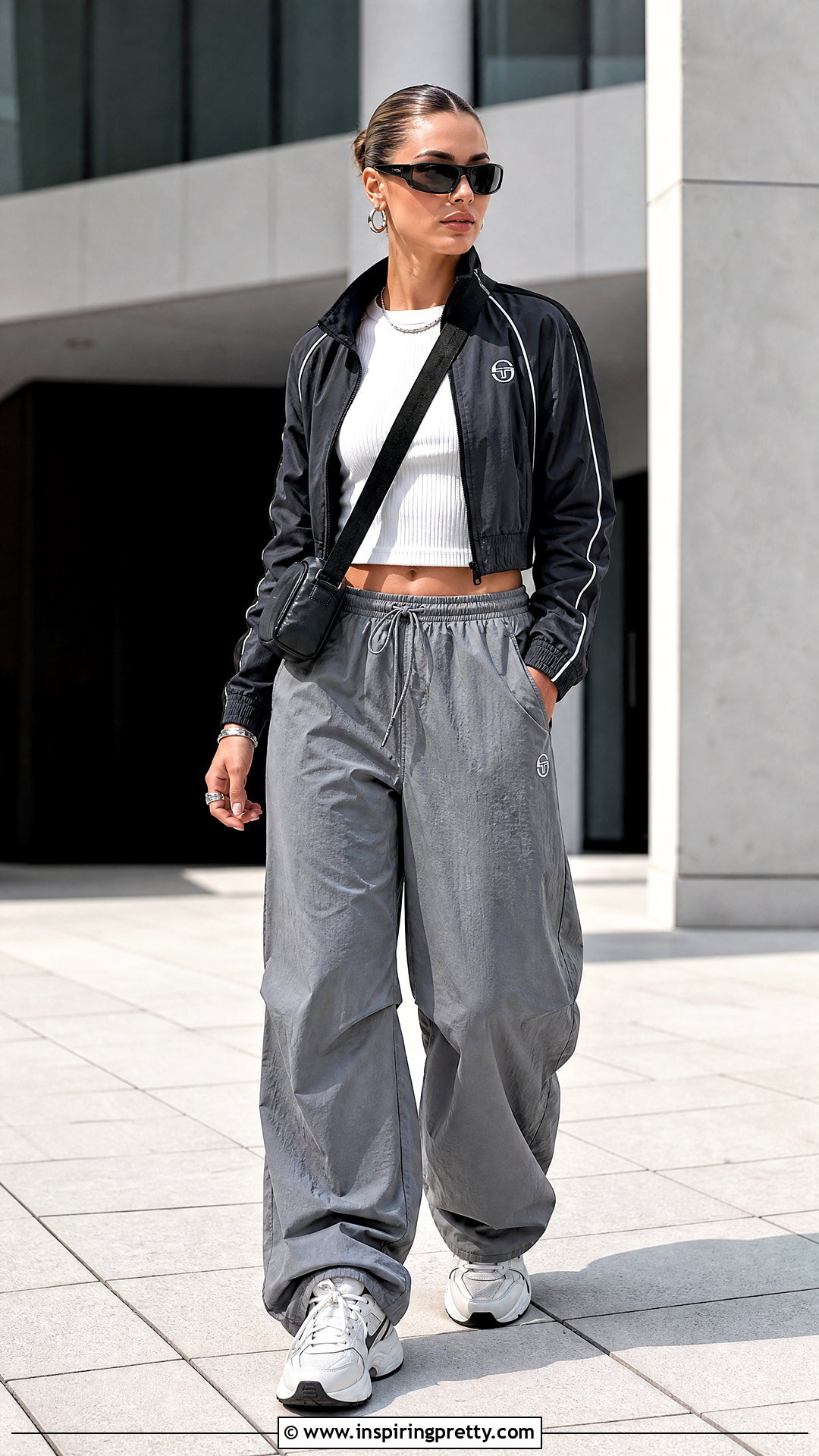 Sergio Tacchini Track Top With Parachute Pants - 25 sergio tacchini track top outfit ideas