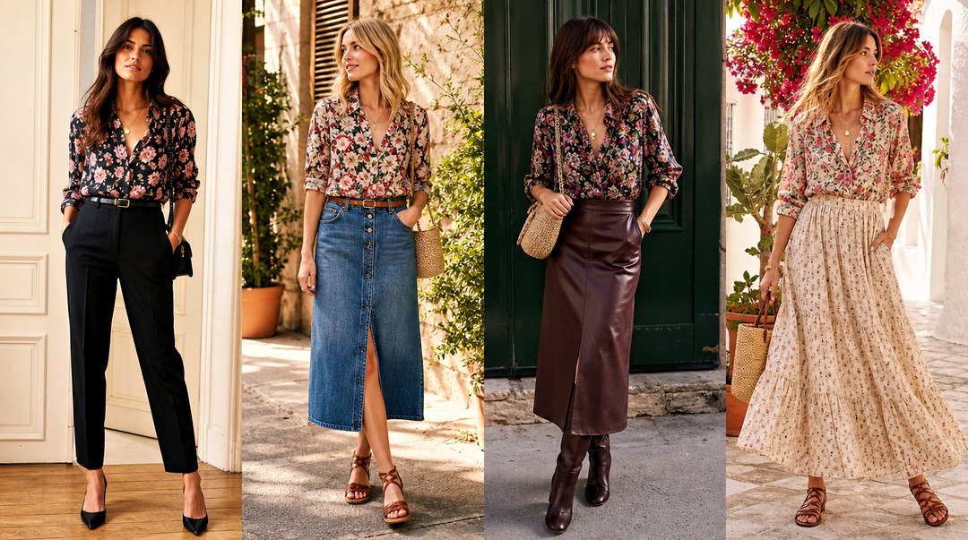 25 Sezane Floral Top Outfit Ideas for Romantic Spring Looks
