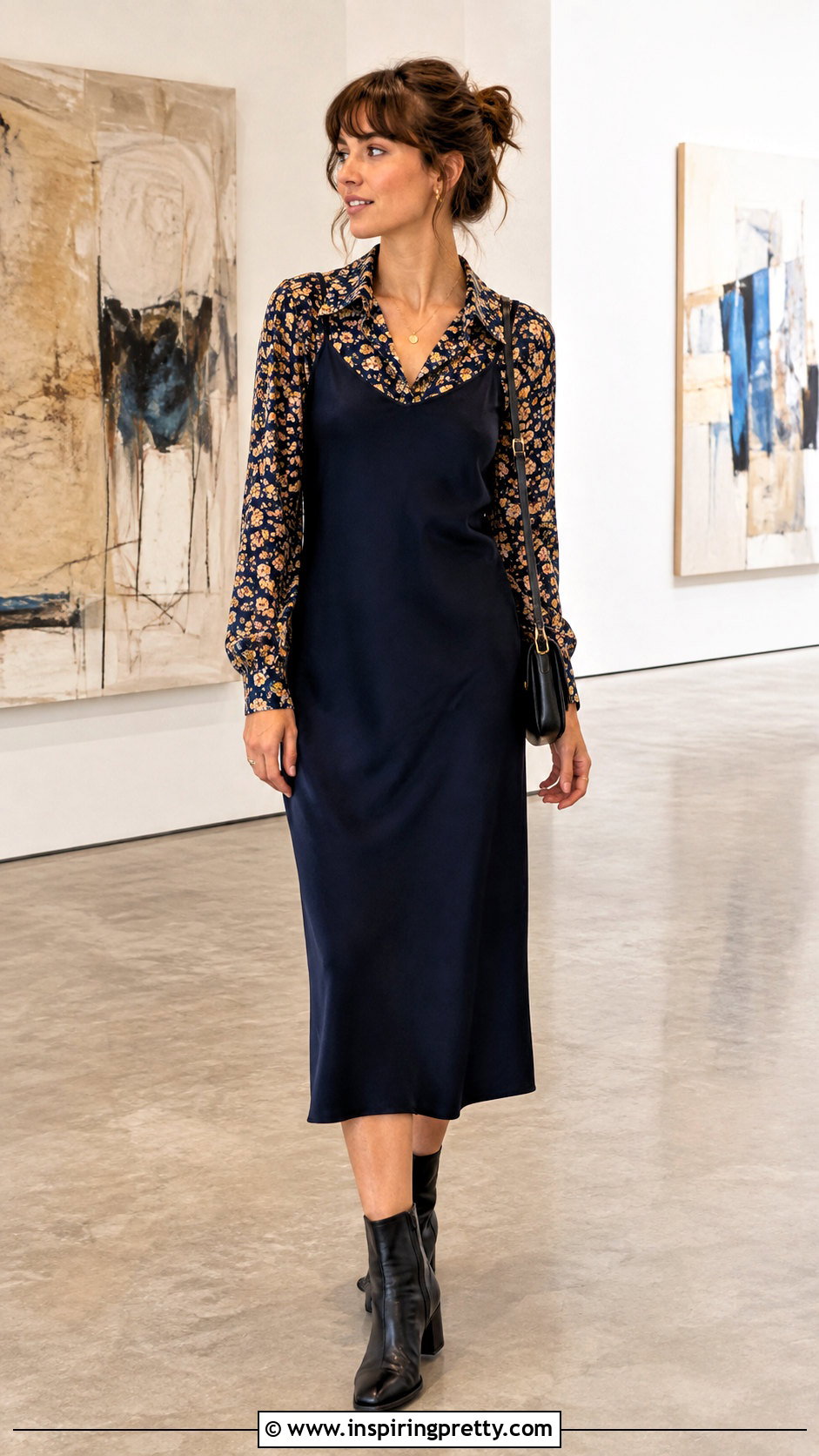 Sezane Floral Top Under A Slip Dress - 25 sezane floral top outfit ideas