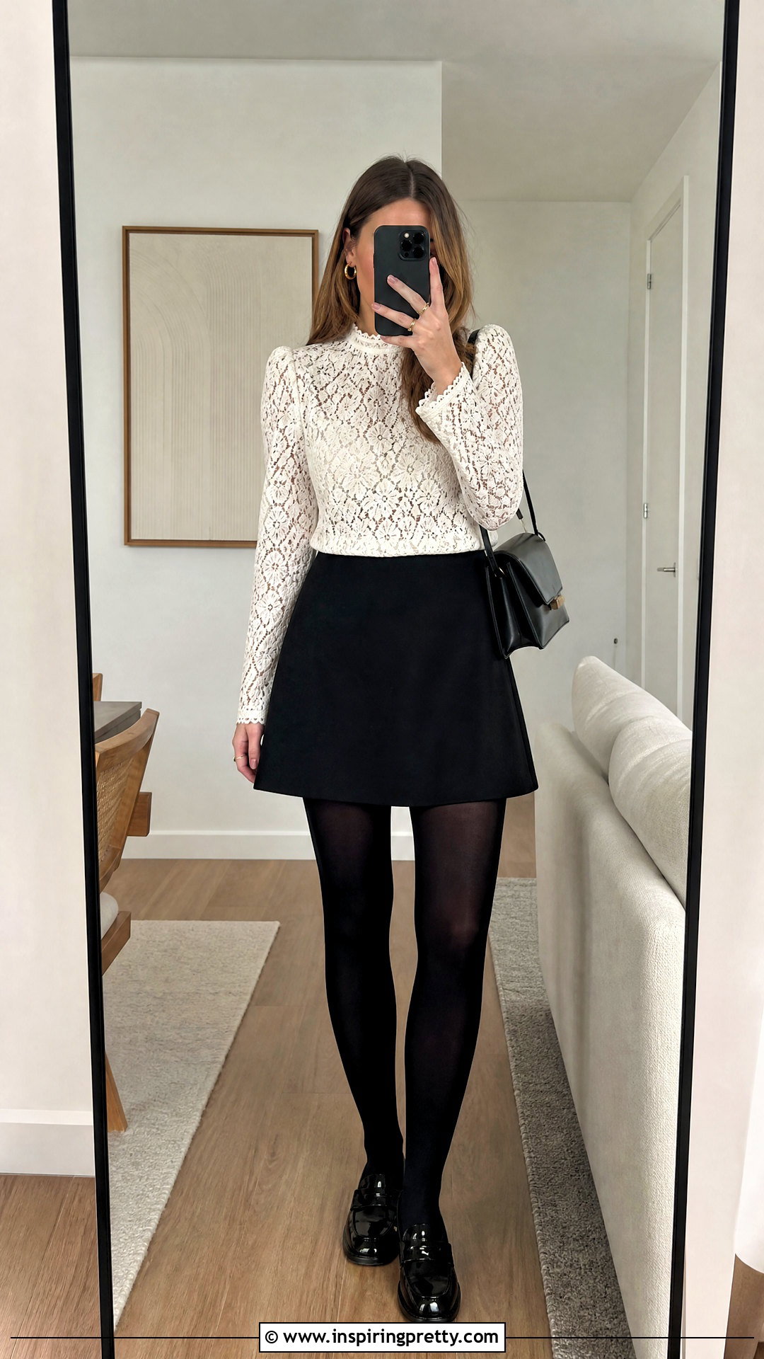 Sezane White Lace Top With Black Mini Skirt - 20 sezane white lace top outfit ideas