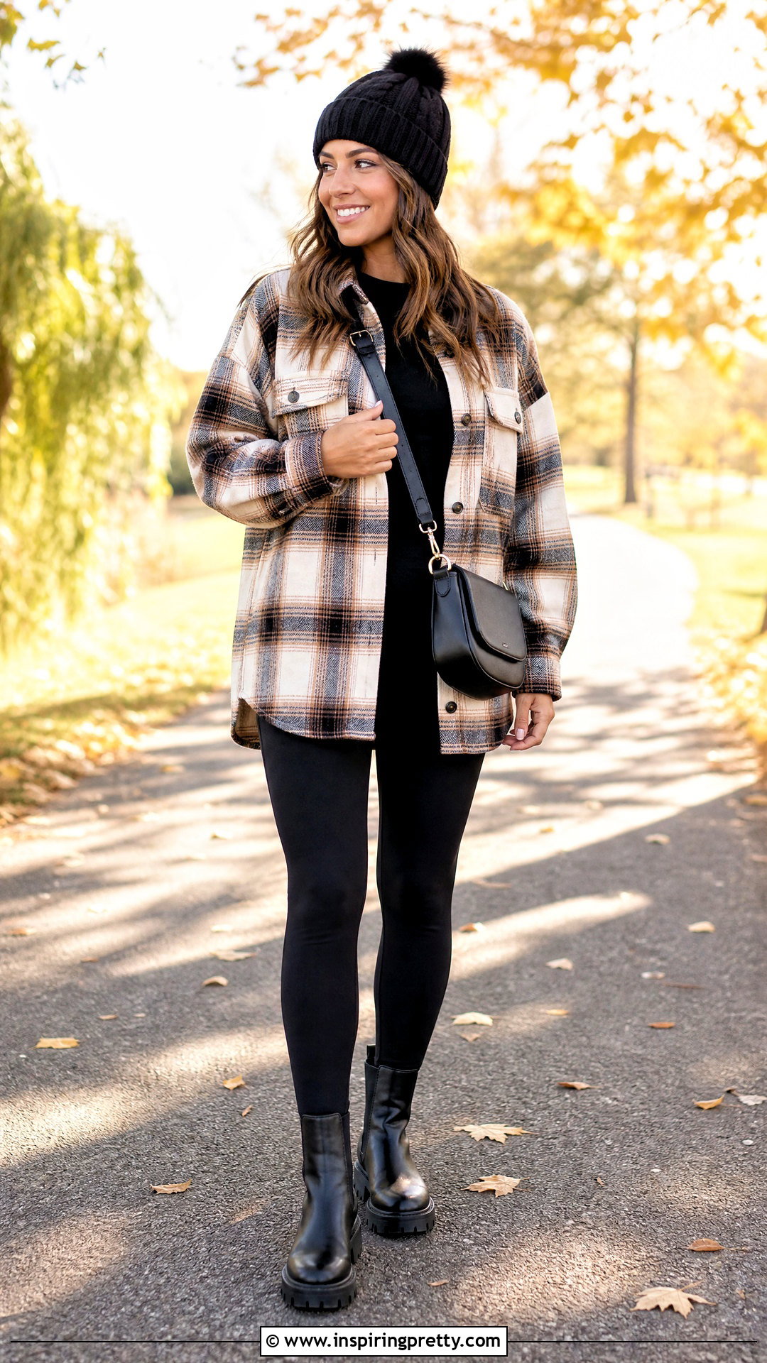 Shacket And Black Leggings Outfit - 50 top outfits