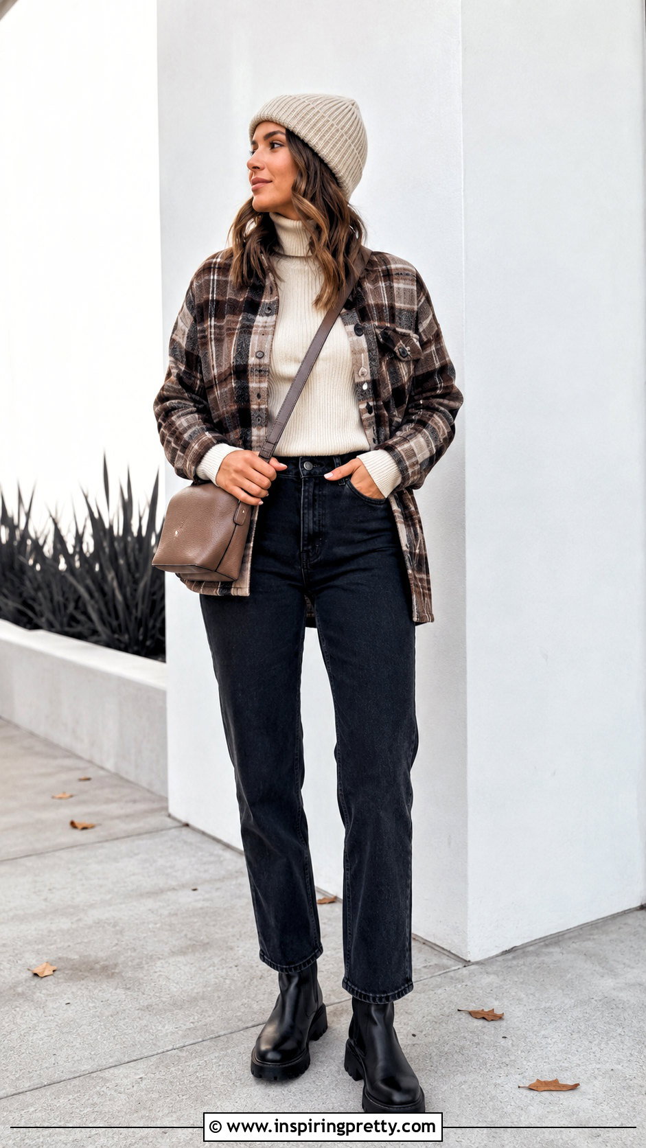 Shacket Over Turtleneck Top Outfit - 20 layering ideas for tops