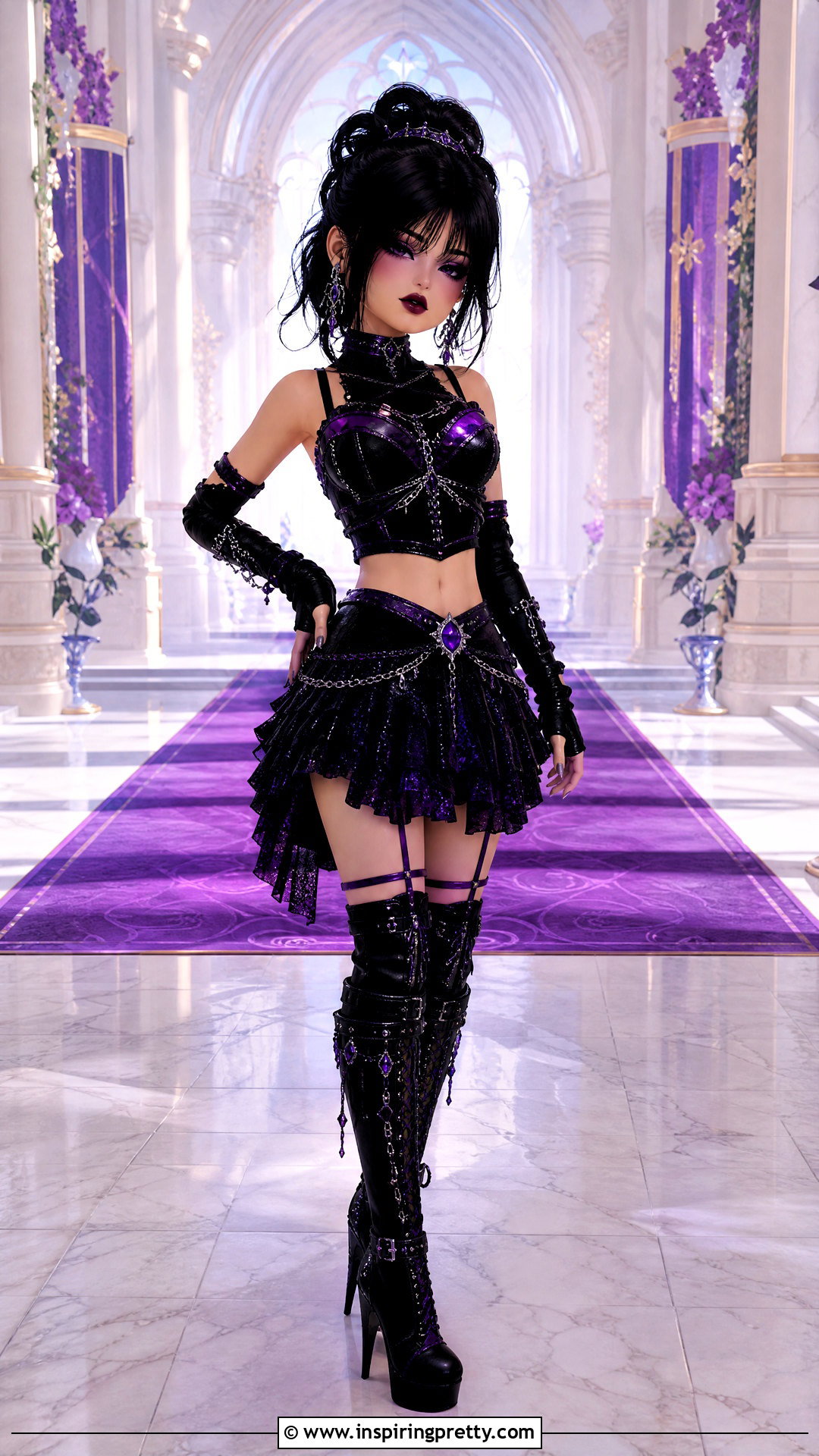 Shadow Empress Crop Top Outfit - how to make a crop top in royale high (20 ways)
