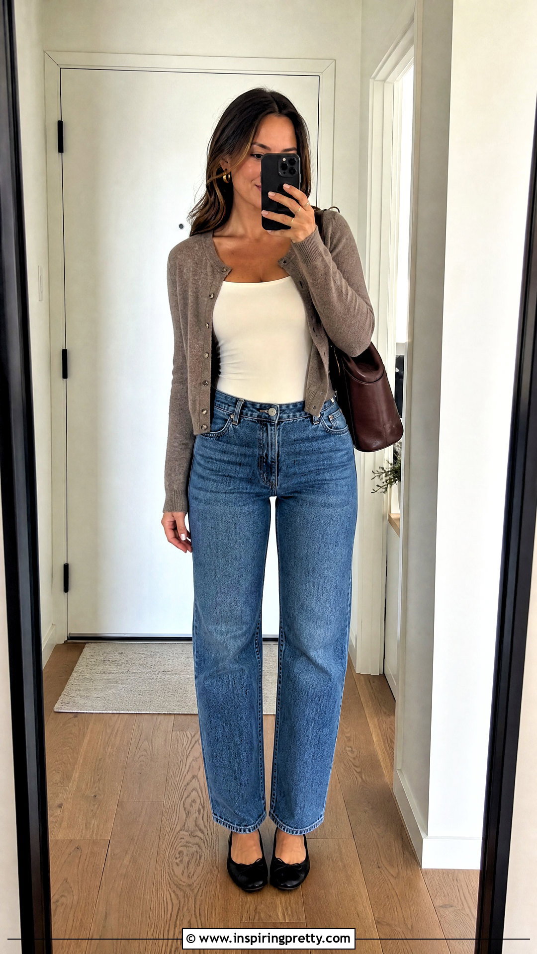 Shapewear Cami With Cardigan And Jeans - 20 womens shapewear tops outfit ideas