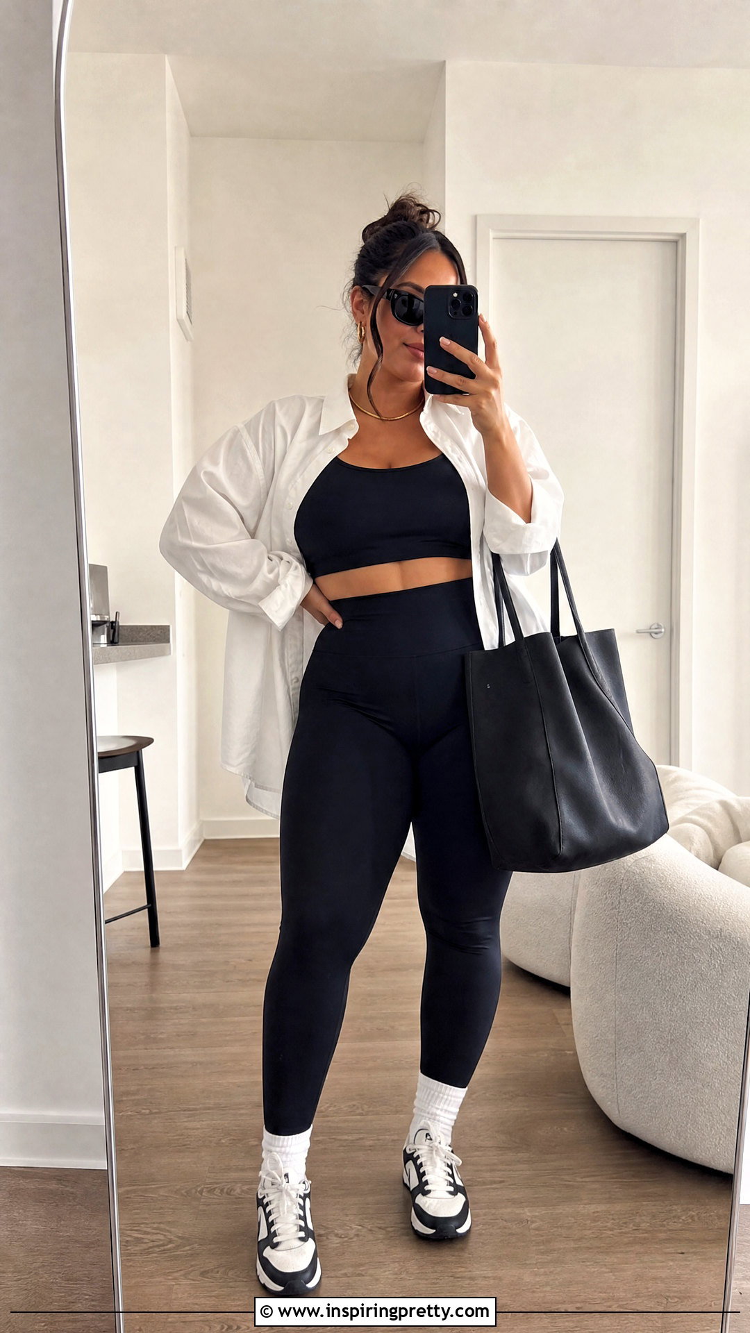 Shapewear Crop Top With Leggings And Oversized Shirt - 20 shapewear crop top outfit ideas
