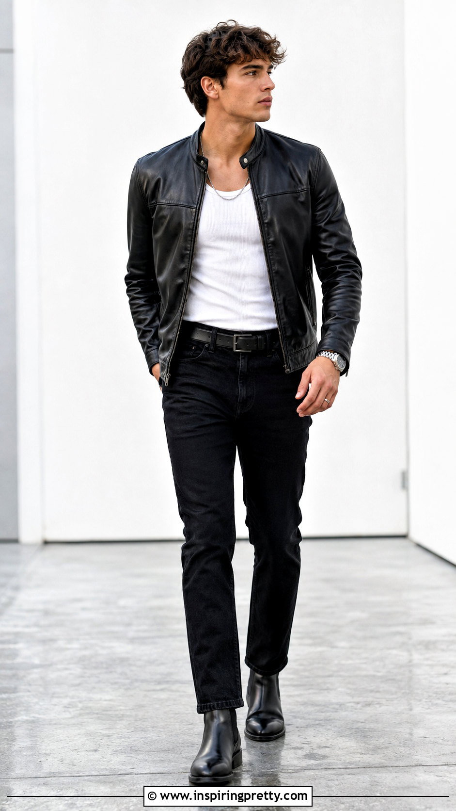 Shawn Mendes White Tank Top With Leather Jacket - 25 shawn mendes white tank tops