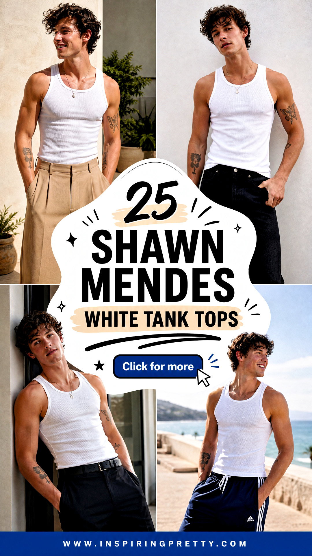 25 Shawn Mendes White Tank Tops for Effortless Summer Style - 25 Shawn Mendes White Tank Tops for Effortless Summer Style
