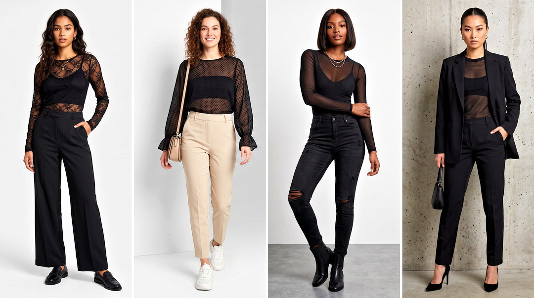 50 Sheer Black Top Outfit Ideas for Elegant Night-Out Style