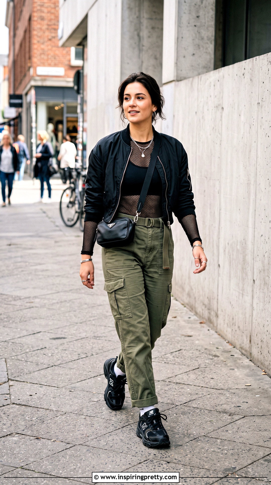 Sheer Bra Top With Cargo Pants - 25 sheer bra top outfit ideas