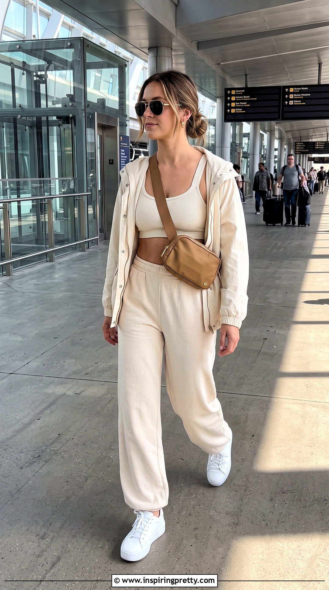 Sheer Bralette Top With Joggers And Sneakers - 20 sheer bralette top outfit ideas