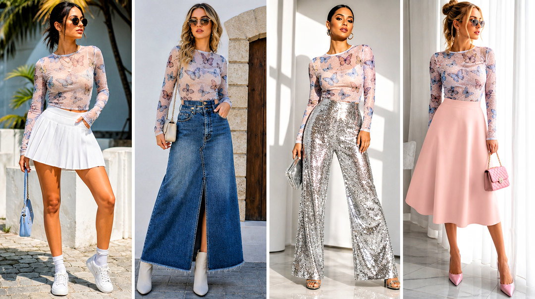 25 Sheer Butterfly Top Outfit Ideas for Dreamy Summer Looks