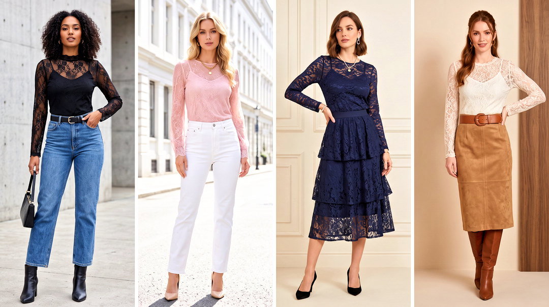 25 Sheer Lace Top Outfit Aesthetic Ideas for Trendsetters