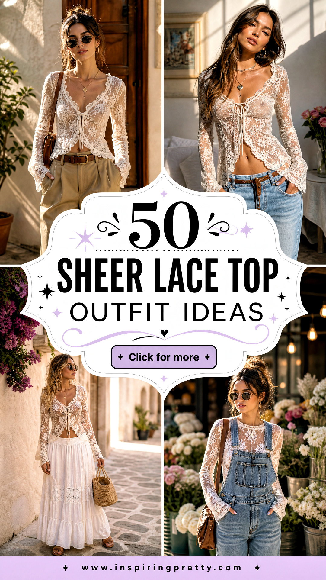 50 Sheer Lace Top Outfit Ideas for Romantic Evening Style - 50 Sheer Lace Top Outfit Ideas for Romantic Evening Style