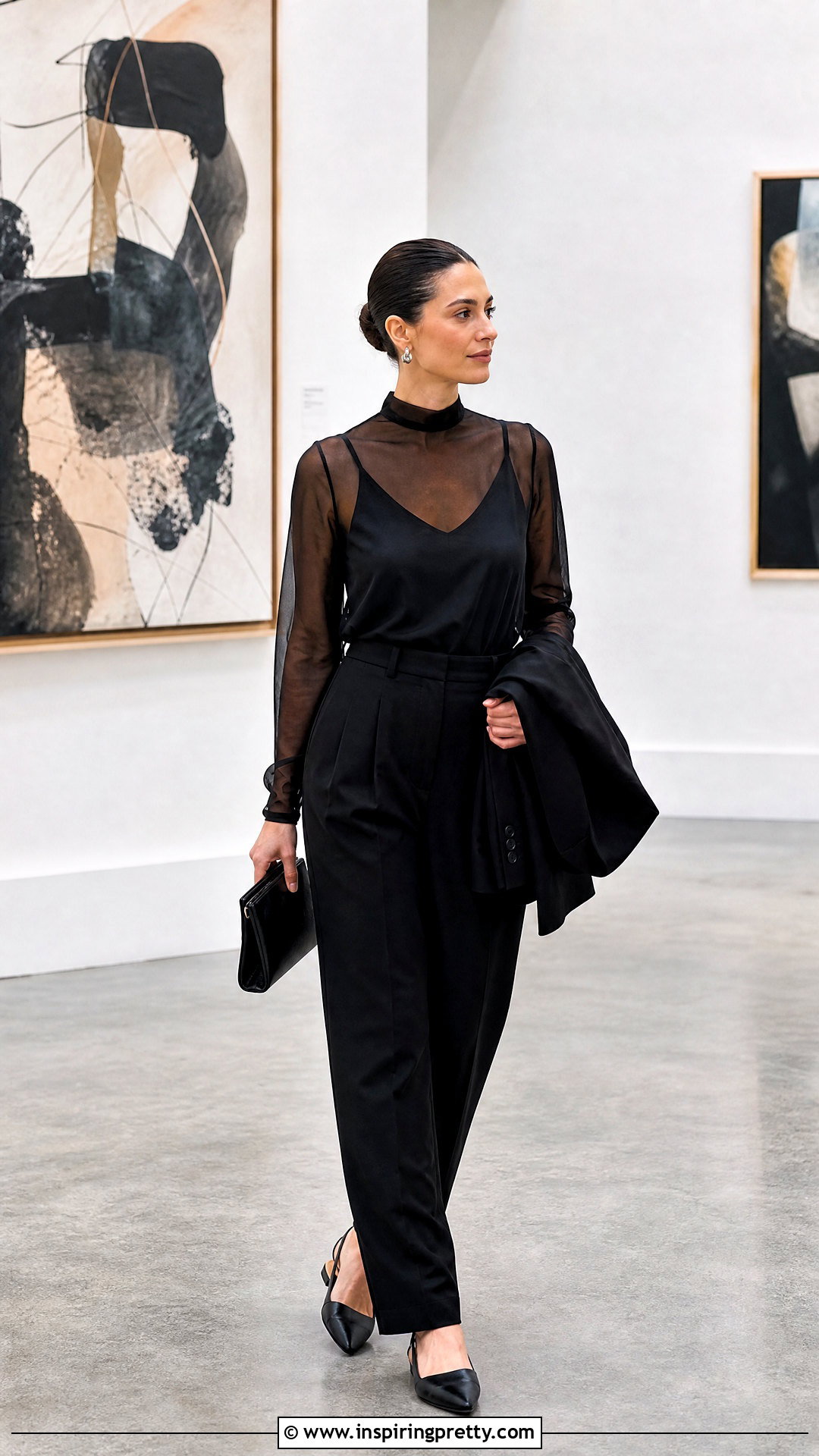 Sheer Layered Top Outfit - 20 ladies tops for sale ideas