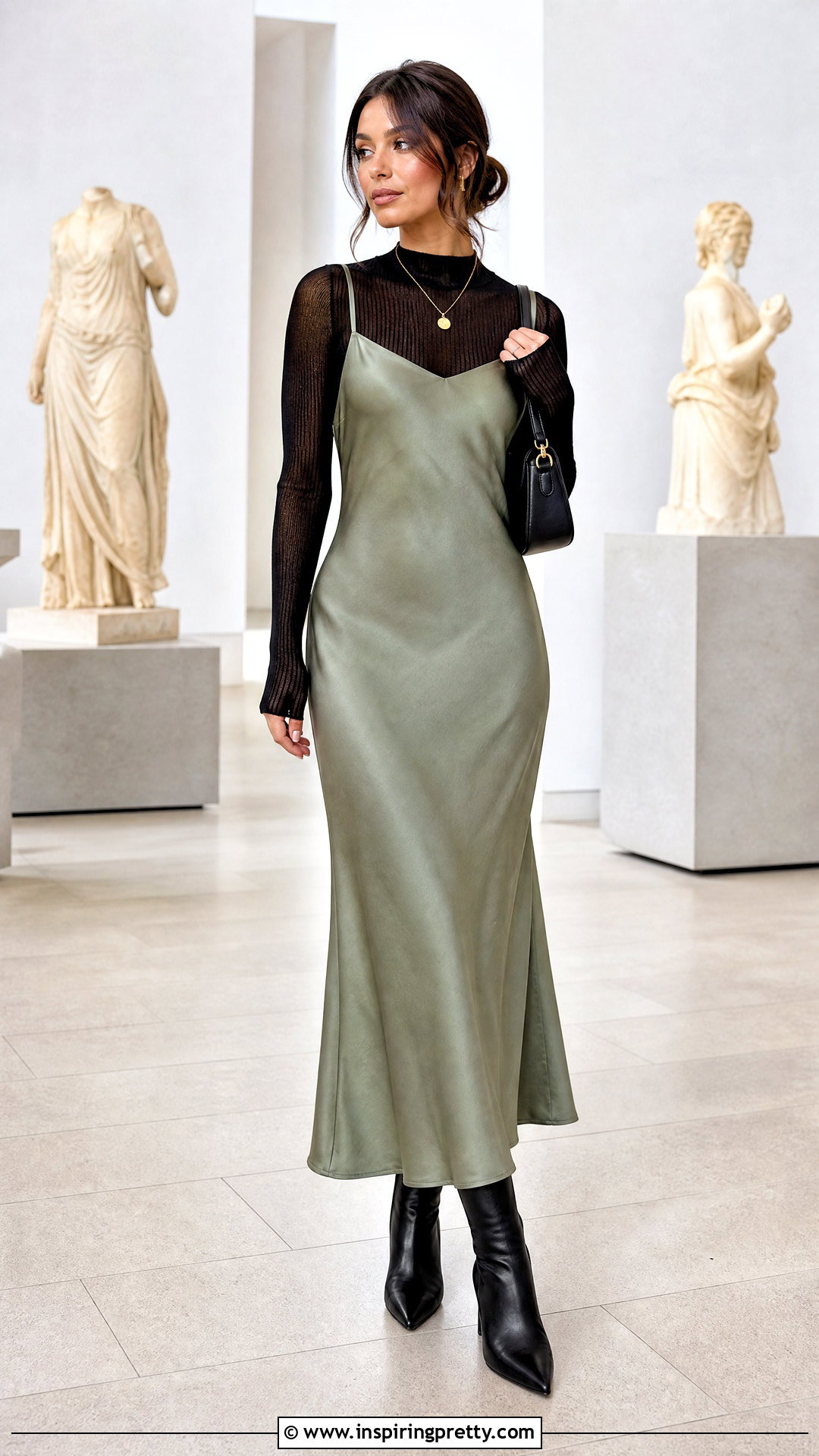 Sheer Ribbed Top Under A Slip Dress - 25 Sheer Ribbed Top Outfit ideas