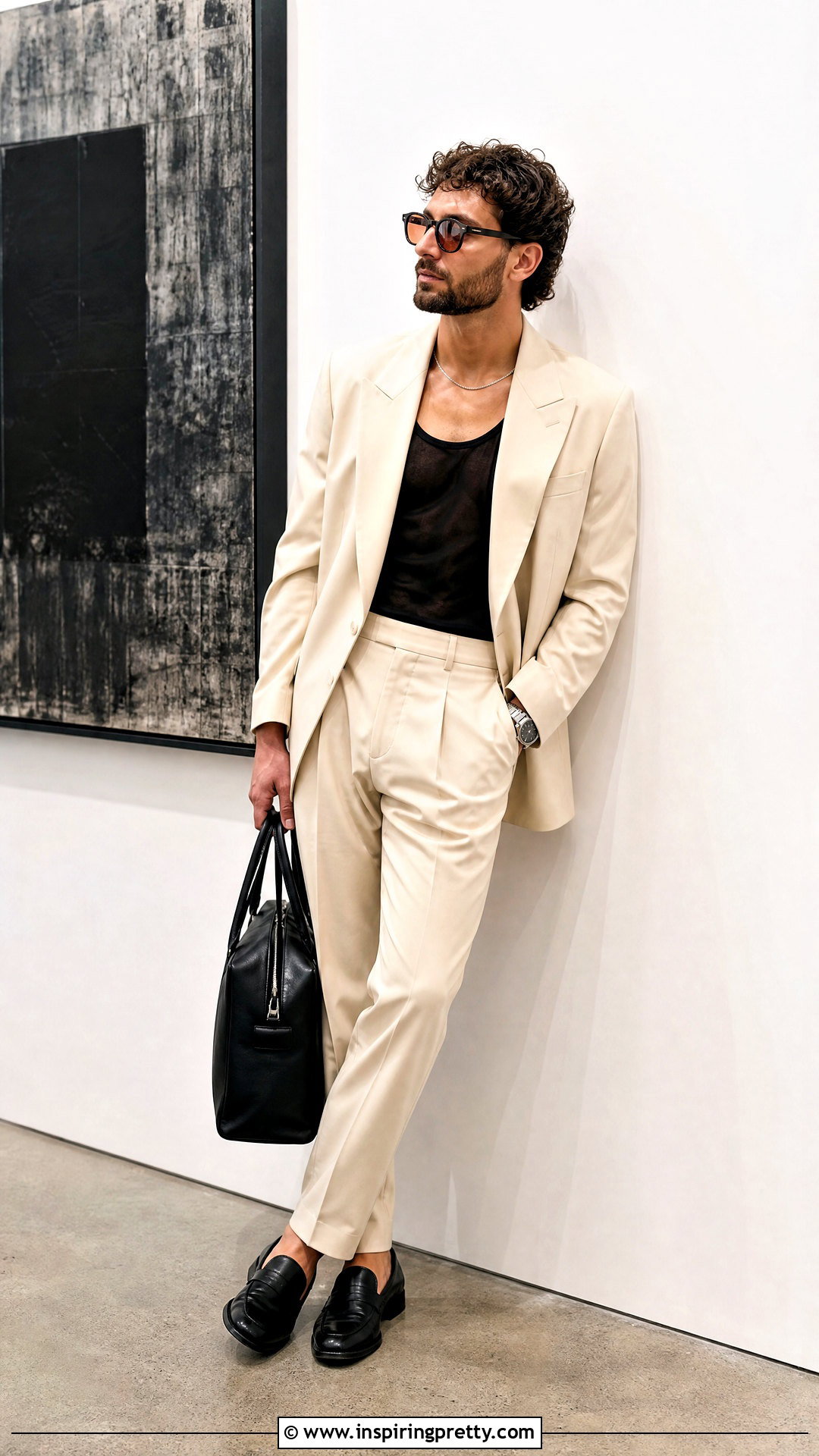 Sheer Tank Top With A Blazer - 25 Sheer Tank Top Men outfit ideas