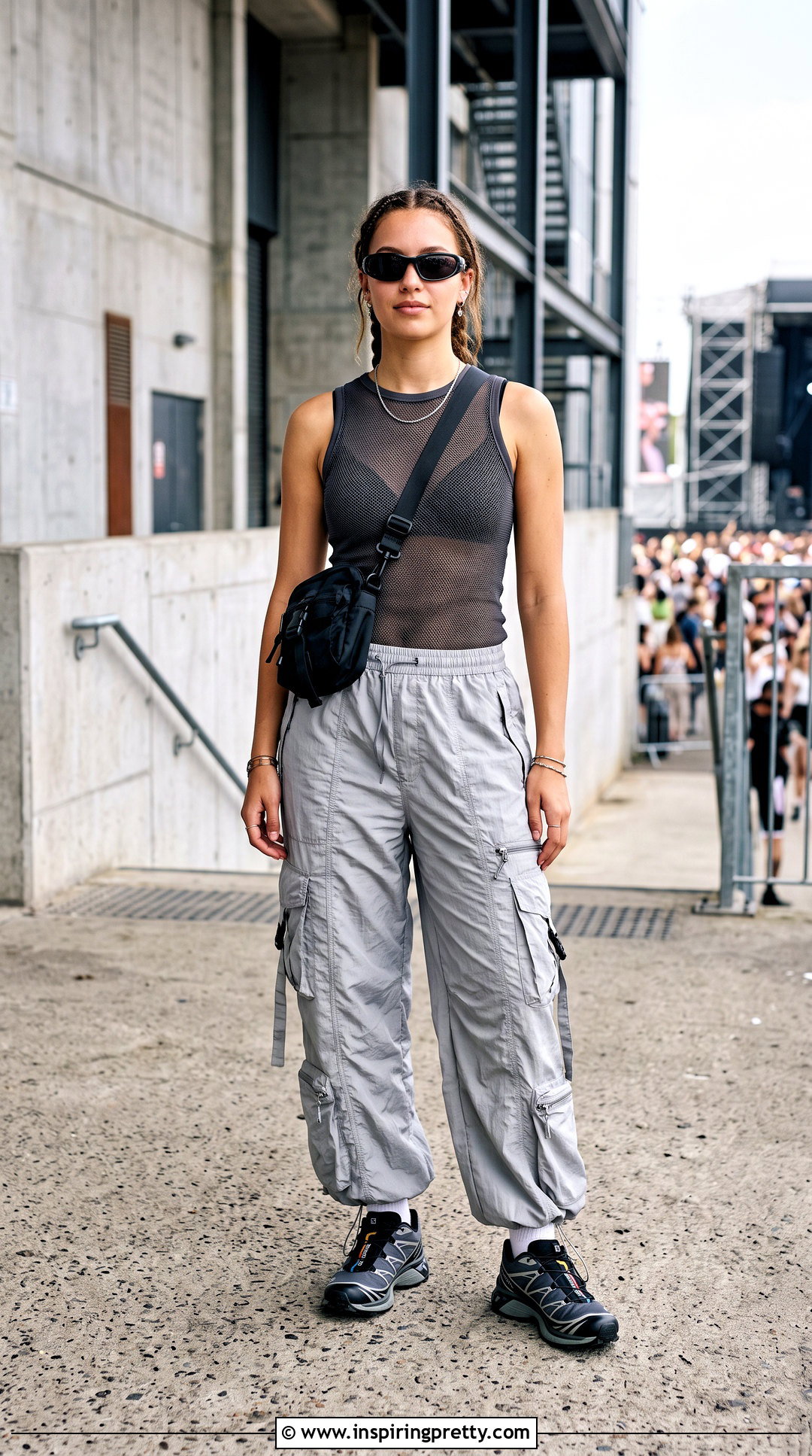 Sheer Tank Top With Parachute Pants - 25 Sheer Tank Top Men outfit ideas