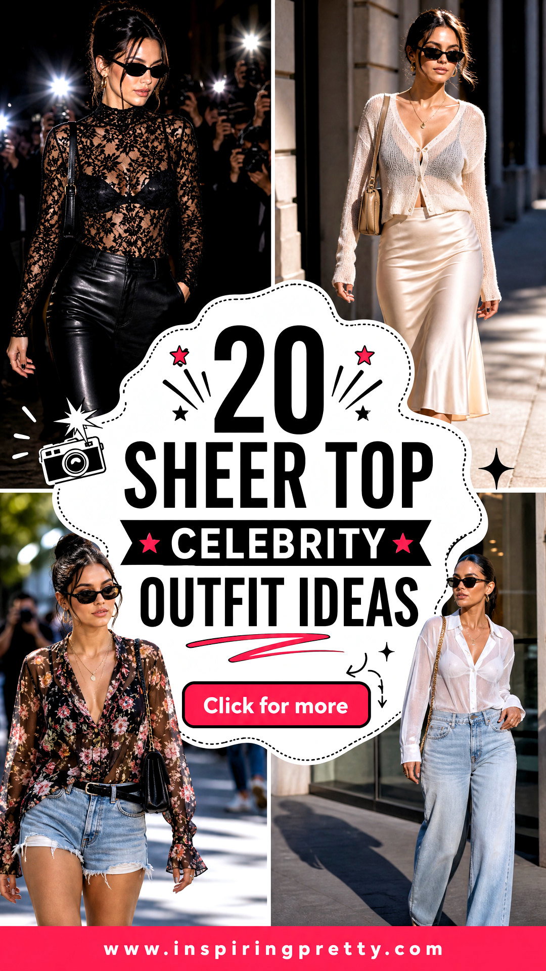 20 Sheer Top Celebrity Outfit Ideas to Recreate This Season - 20 Sheer Top Celebrity Outfit Ideas to Recreate This Season