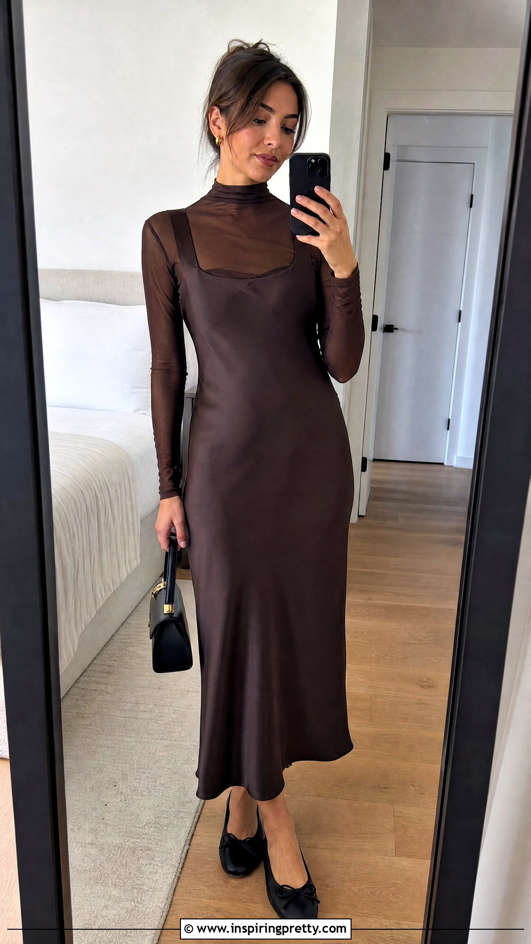 Sheer Top With Slip Dress Selfie - 25 Sheer Top Selfie ideas