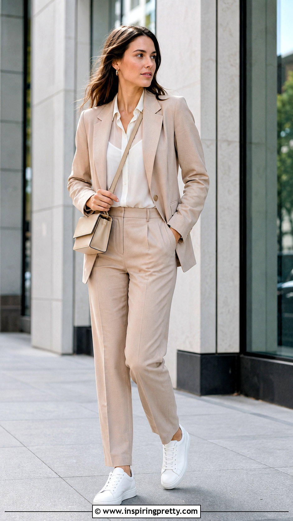 Sheer Top With Suit And Sneakers - 50 sheer top outfit classy ideas