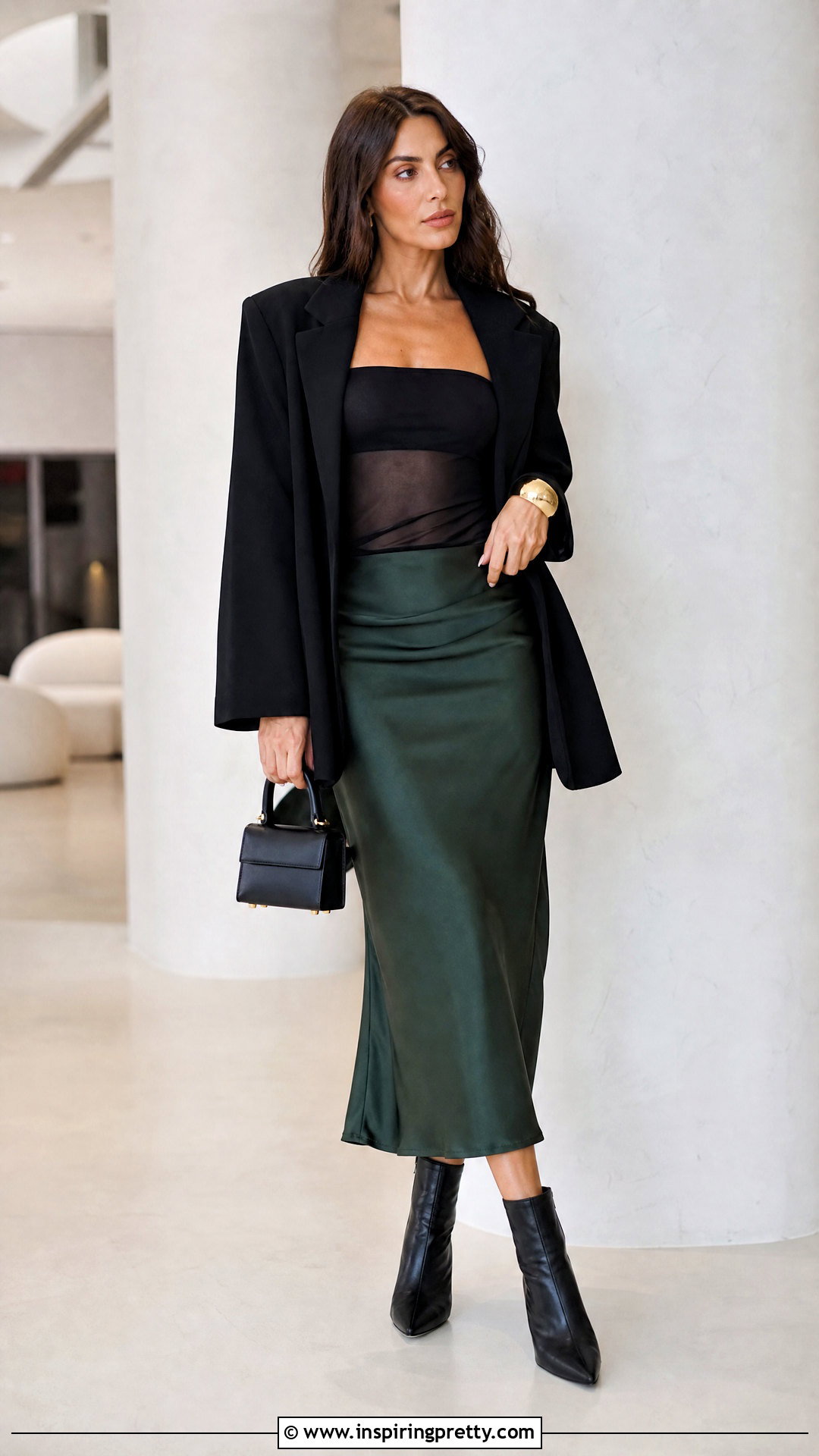 Sheer Tube Top With Bralette And Midi Skirt - 20 tube top with bralette underneath outfit ideas