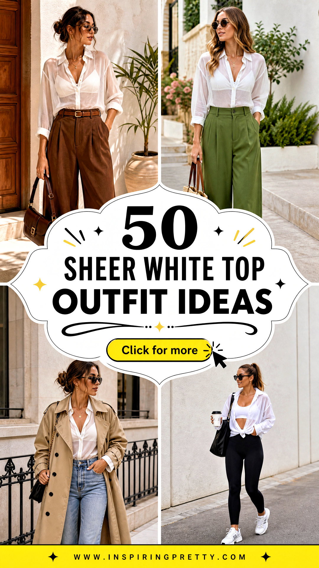 50 Sheer White Top Outfit Ideas for Fresh Monochrome Style - 50 Sheer White Top Outfit Ideas for Fresh Monochrome Style