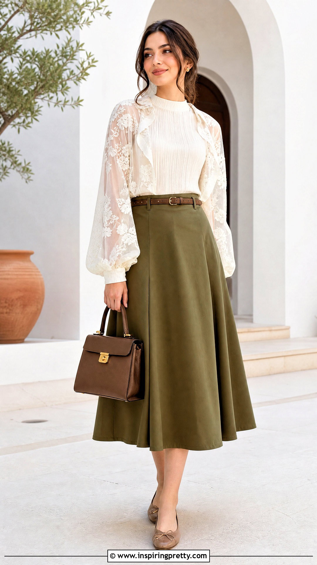 Sheer White Top With High Neck Tank And Midi Skirt - What To Wear Under Sheer White Top (25 Ways)