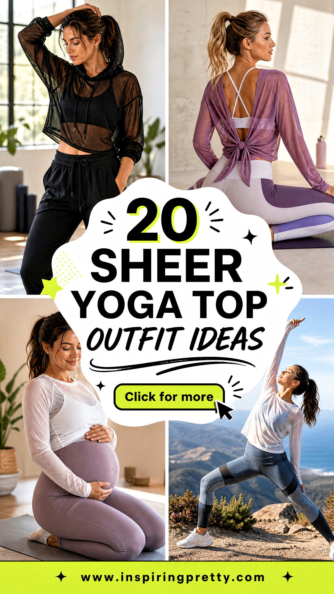 20 Sheer Yoga Top Outfit Ideas for Stylish Studio Sessions - 20 Sheer Yoga Top Outfit Ideas for Stylish Studio Sessions