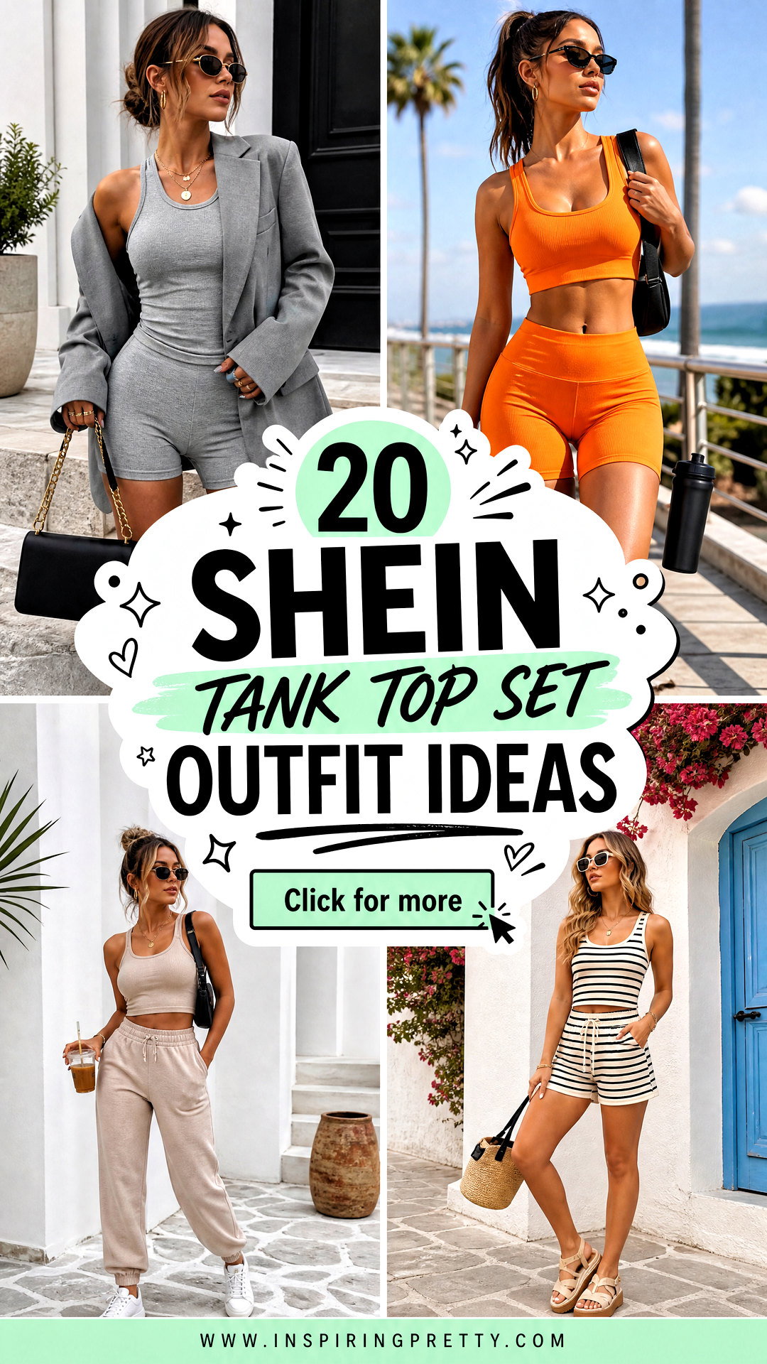 20 Shein Tank Top Set Outfit Ideas for Easy Summer Style - 20 Shein Tank Top Set Outfit Ideas for Easy Summer Style