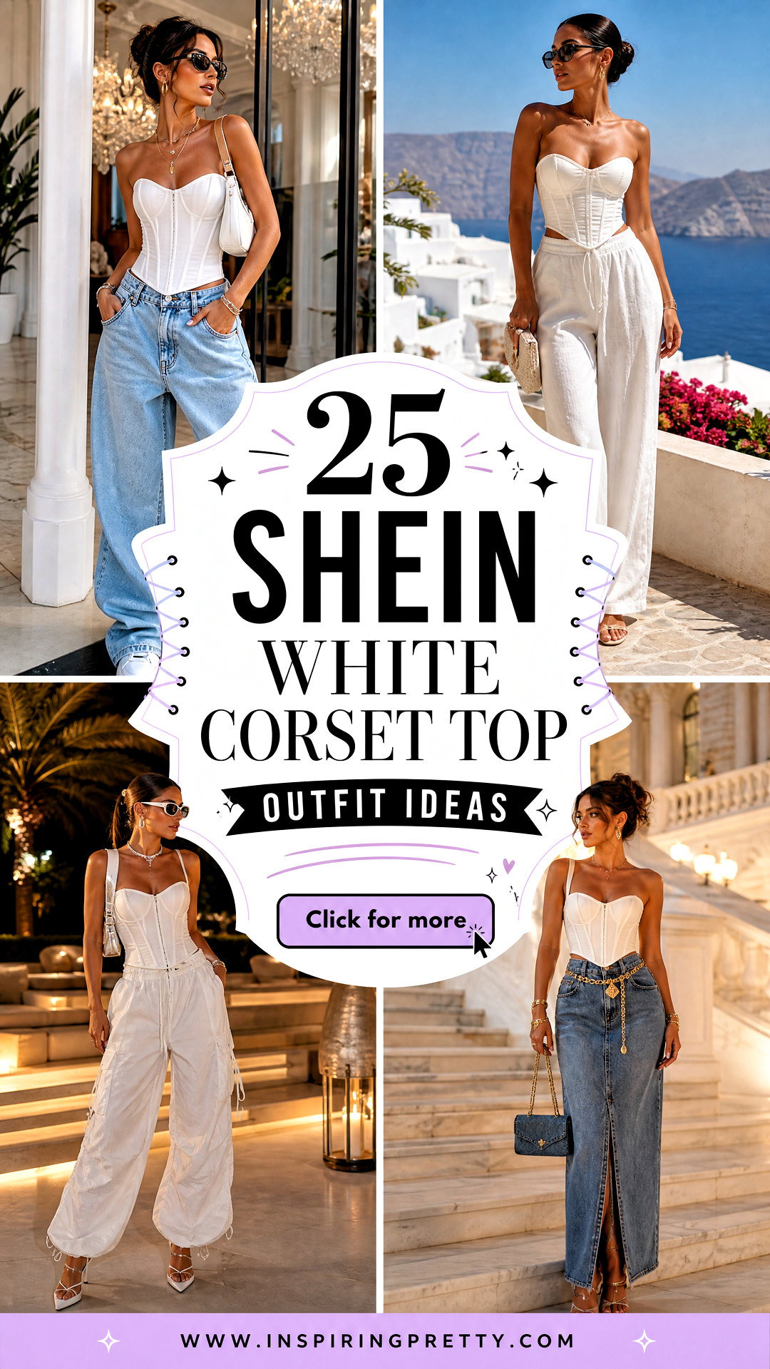 25 Shein White Corset Top Outfit Ideas for Party-Ready Style - 25 Shein White Corset Top Outfit Ideas for Party-Ready Style