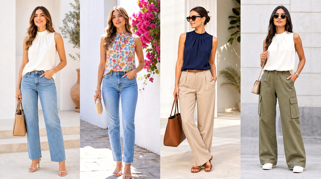 50 Shell Top Outfit Ideas for Polished Work-to-Weekend Style