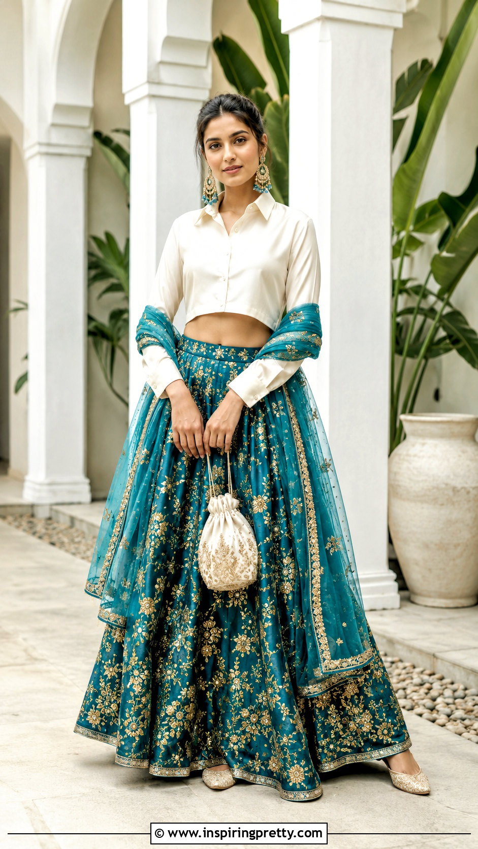 Shirt Crop Top Lehenga - 50 Modern Lehenga Designs Crop Tops outfit ideas