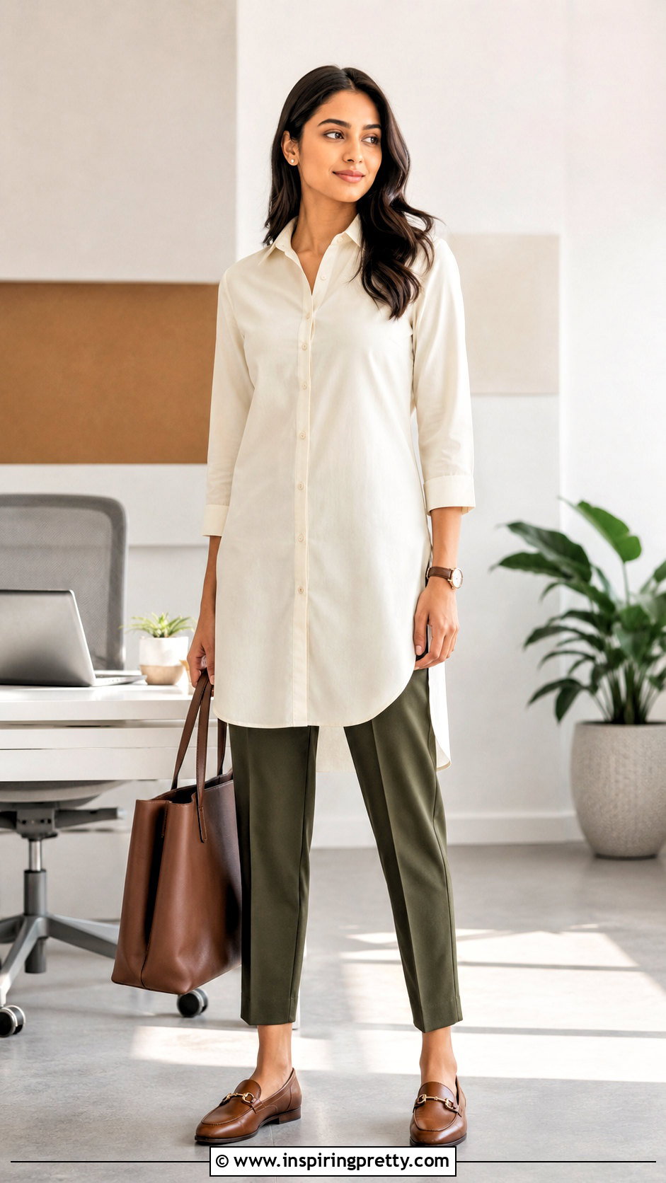 Shirt Style Kurti Top With Trousers - 50 kurti top designs for women