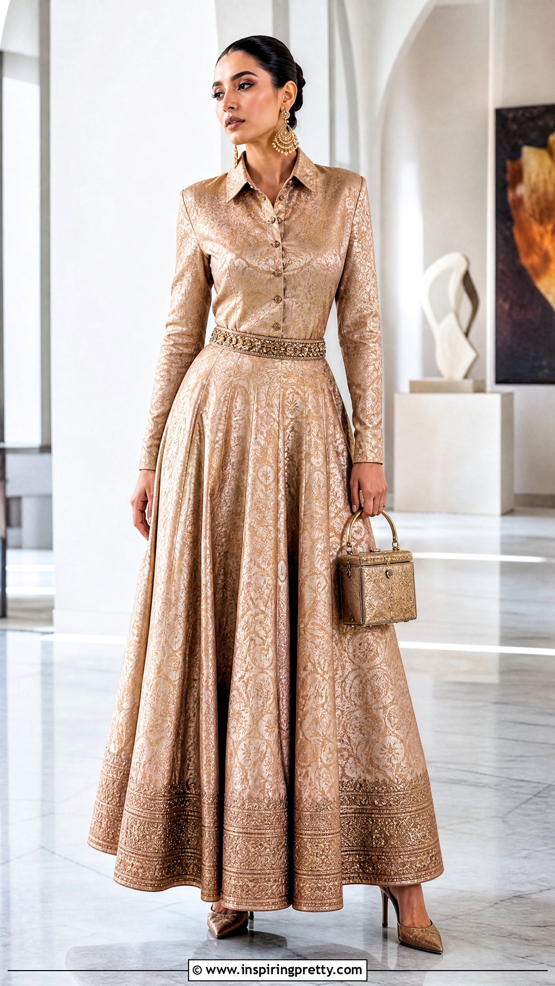 Shirt Style Lehenga Top - 50 lehenga top design ideas
