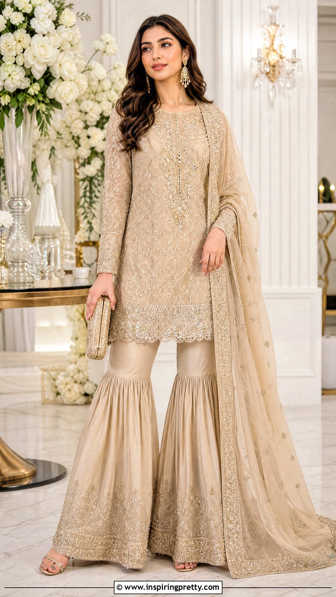 Short Kameez With Gharara Pants - 50 traditional tops for women