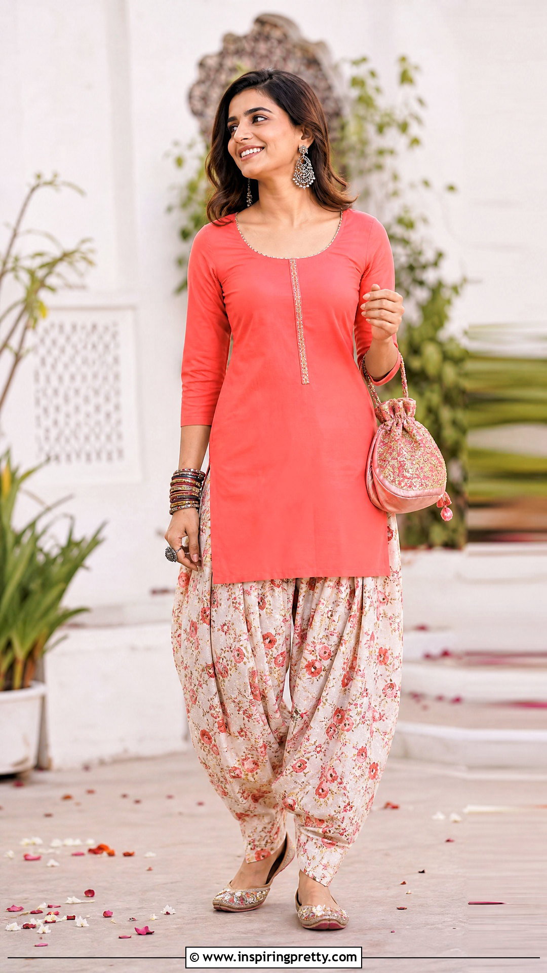 Short Kurta Top With Patiala Pants - how to style kurta tops (20 ways)