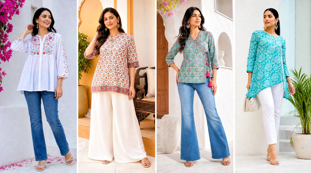 20 Short Kurtha Tops for Women to Refresh Everyday Style
