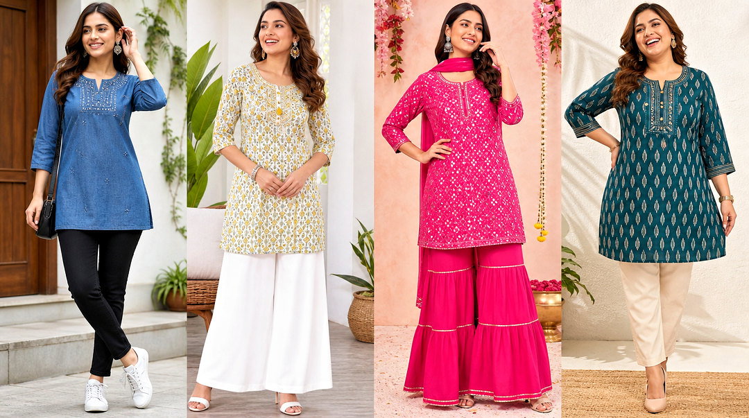 50 Short Kurti Top Outfit Ideas for Chic Everyday Looks