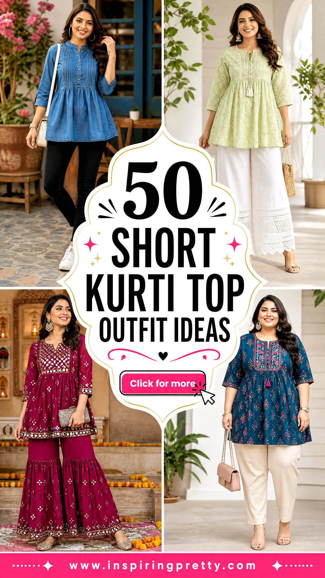 50 Short Kurti Top Outfit Ideas for Chic Everyday Looks - 50 Short Kurti Top Outfit Ideas for Chic Everyday Looks