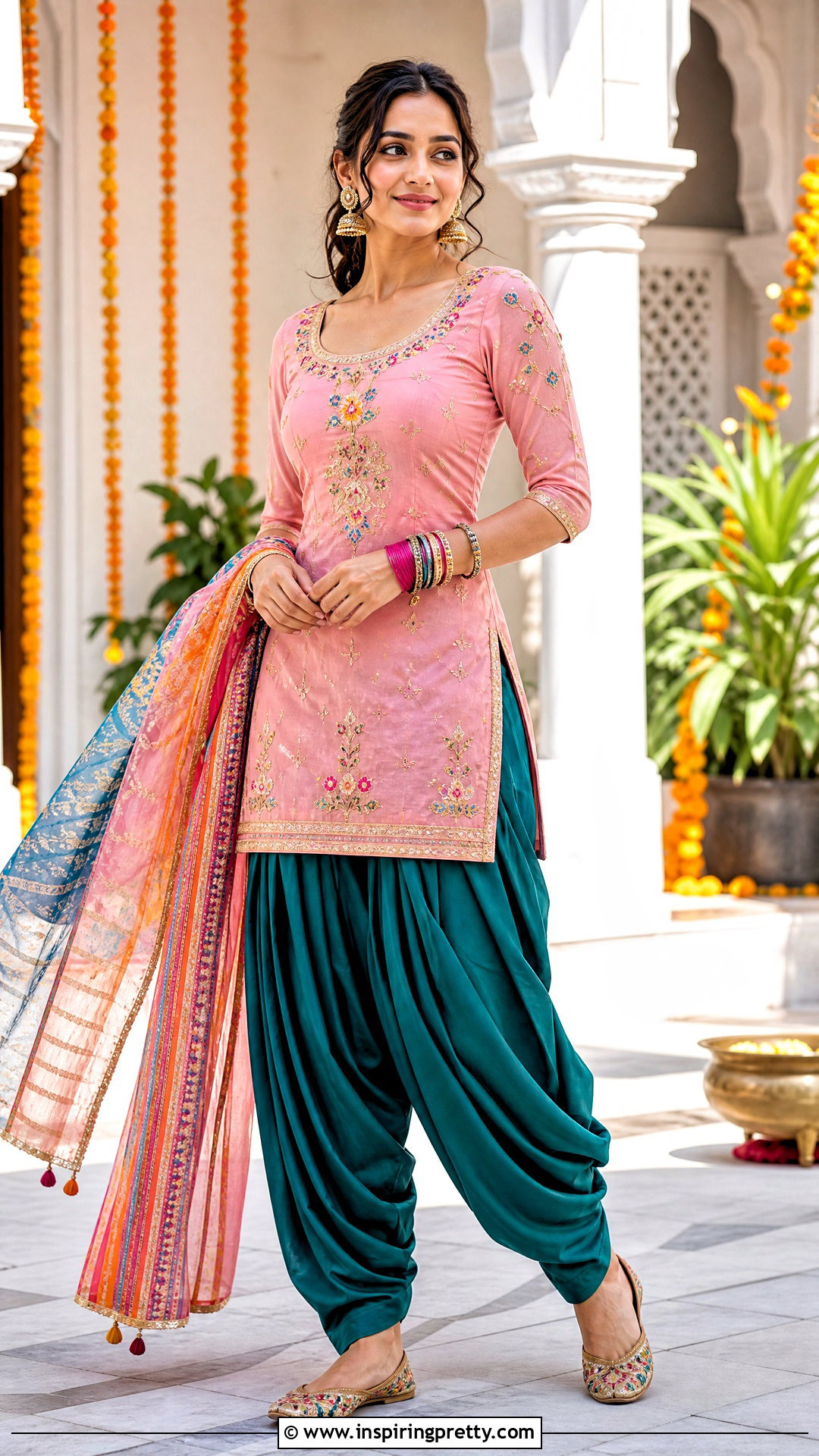 Short Kurti Top With Patiala Pants - 50 kurti top outfit ideas