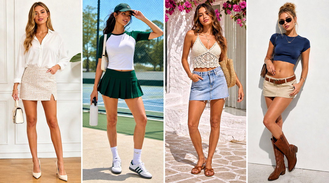 50 Short Skirt and Top Outfit Ideas for Chic Summer Days