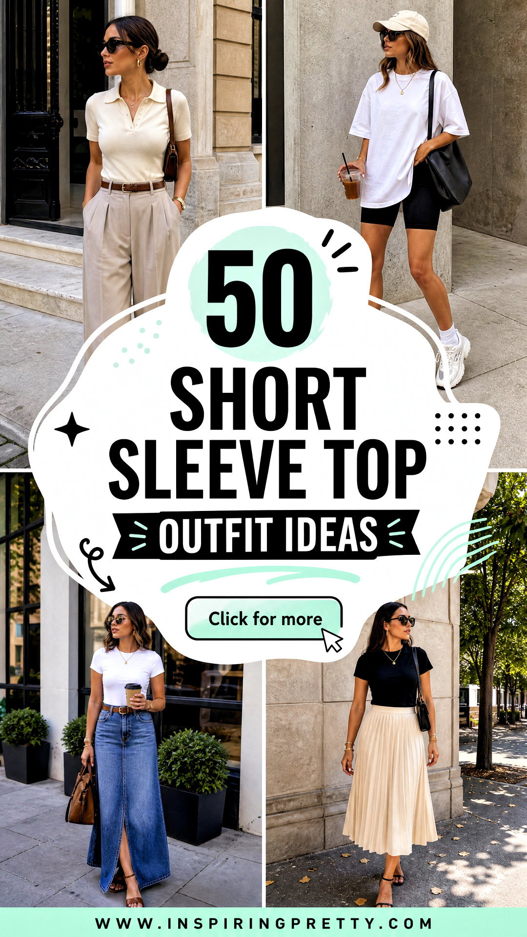 50 Short Sleeve Top Outfit Ideas for Easy Everyday Style - 50 Short Sleeve Top Outfit Ideas for Easy Everyday Style