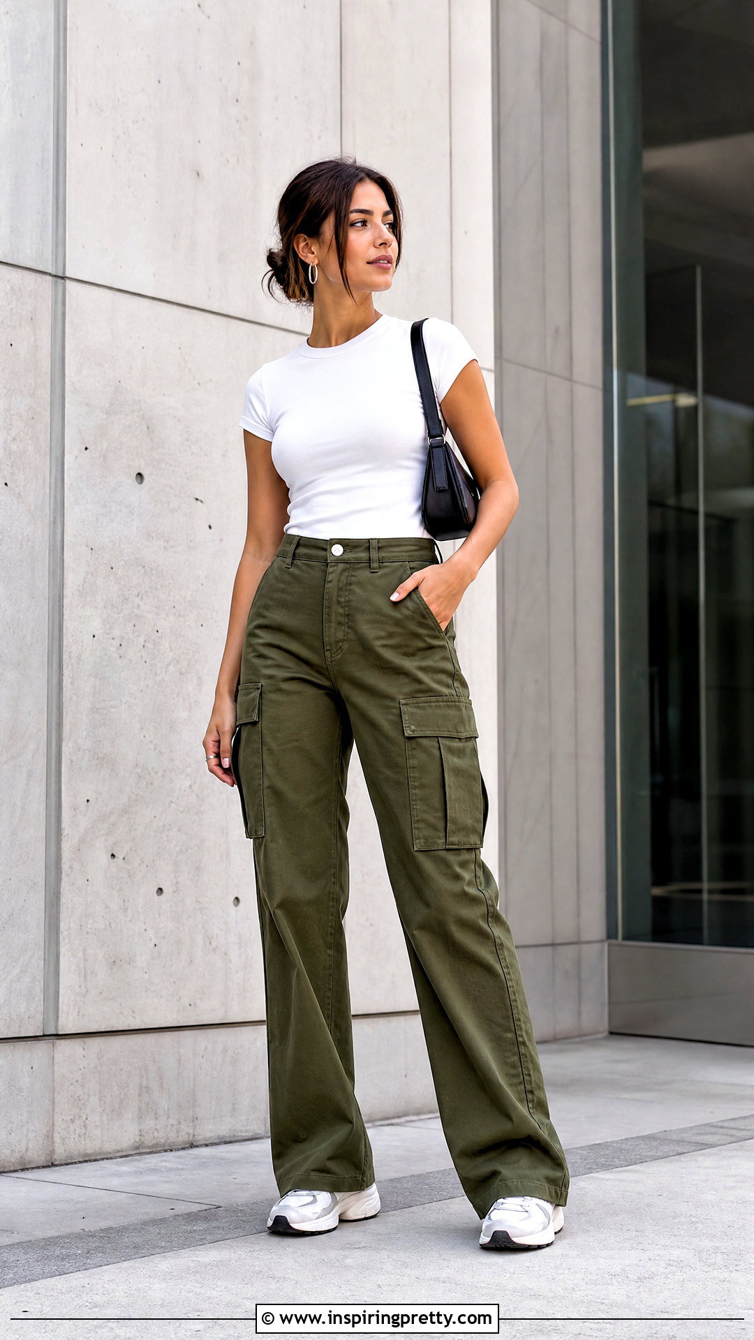 Short Sleeve Top With Cargo Pants - 50 short sleeve top outfit ideas
