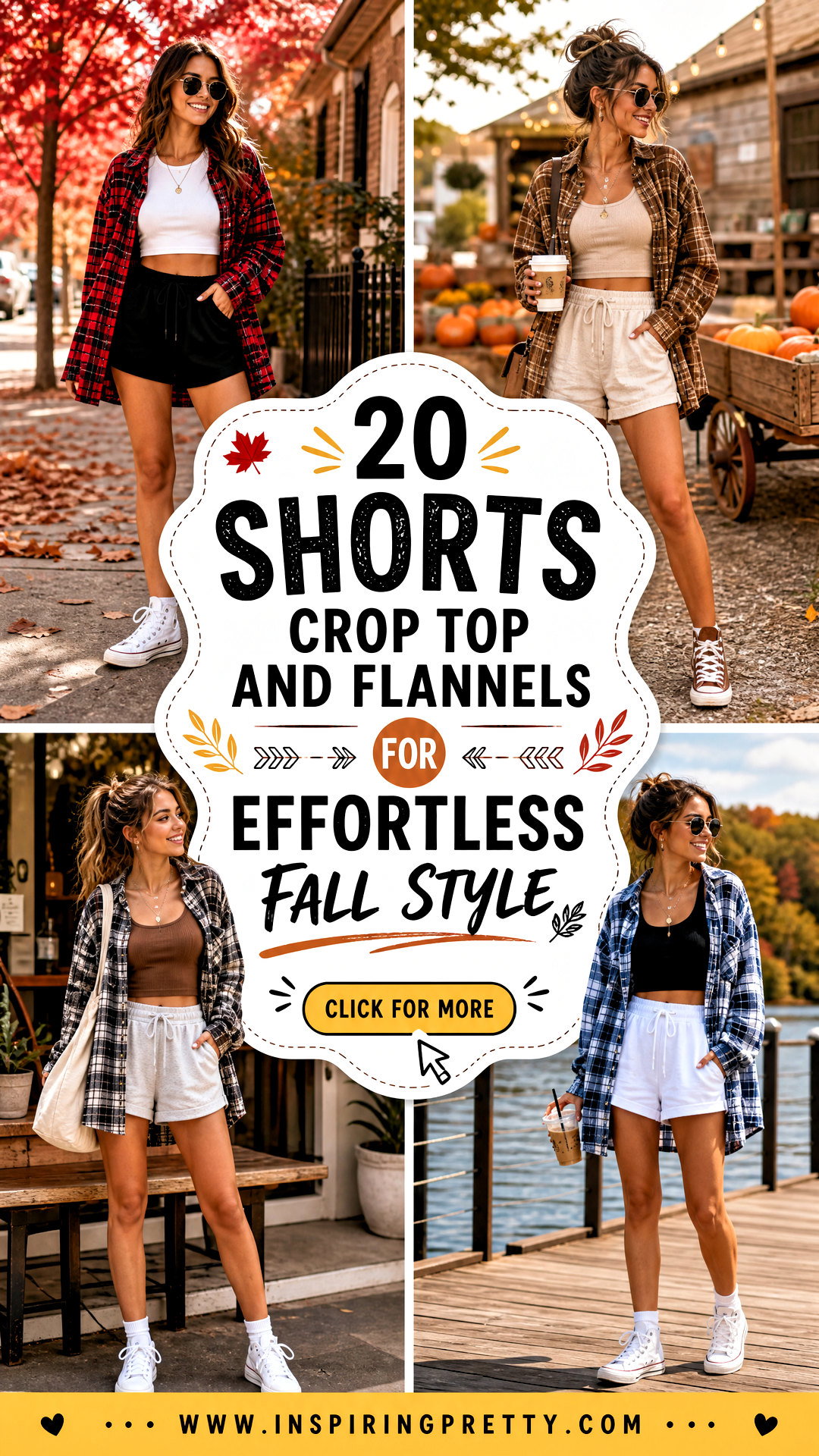20 Shorts Crop Top and Flannels for Effortless Fall Style - 20 Shorts Crop Top and Flannels for Effortless Fall Style