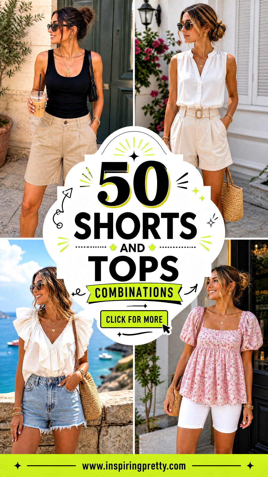 50 Shorts and Tops Combinations for Chic Summer Styling - 50 Shorts and Tops Combinations for Chic Summer Styling