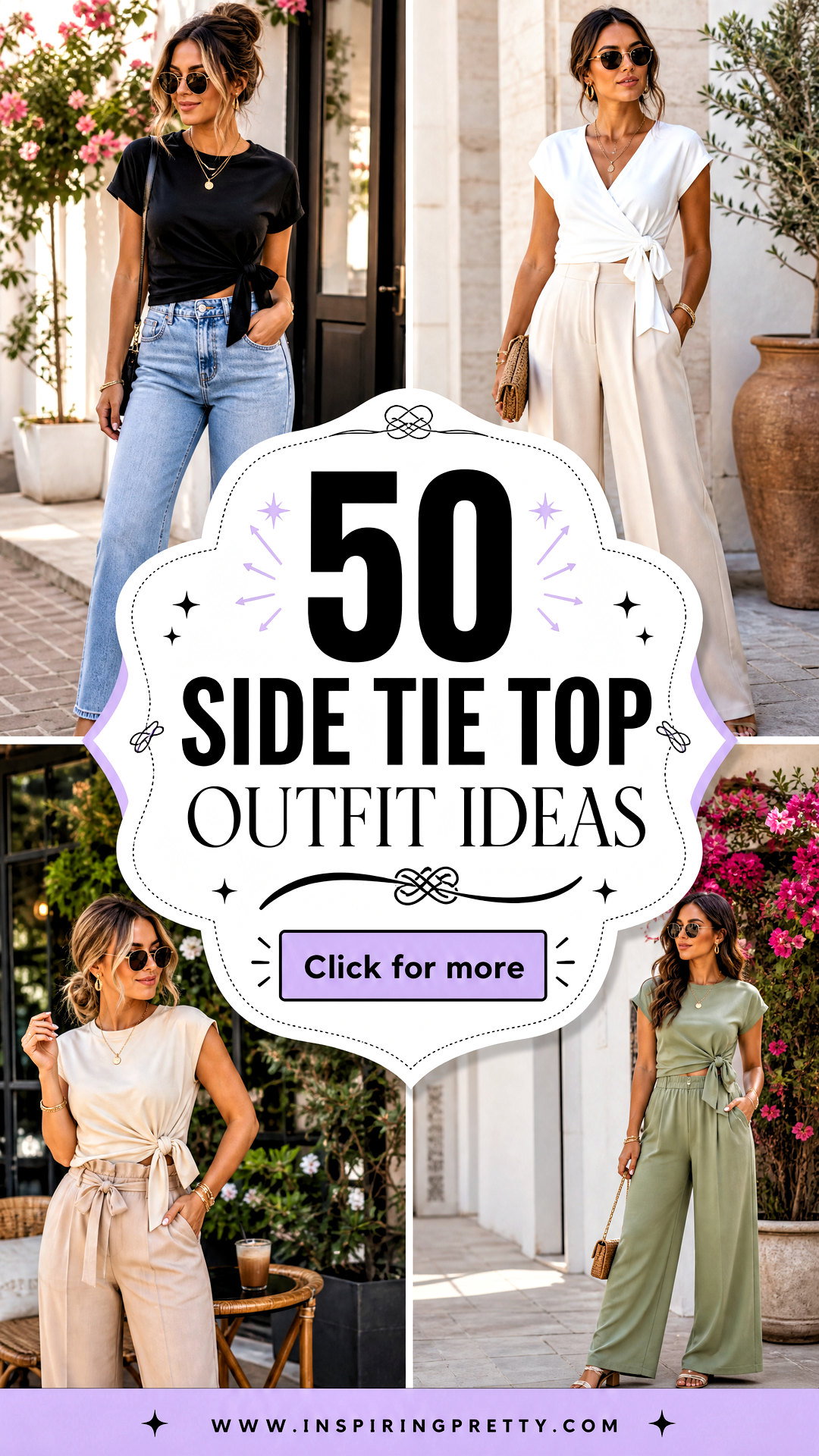 50 Side Tie Top Outfit Ideas for a Flattering Summer Look - 50 Side Tie Top Outfit Ideas for a Flattering Summer Look